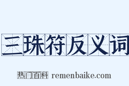 三珠符反义词是什么意思的图片